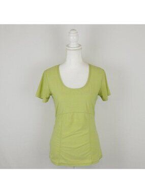 Eddie Bauer Women's Extra Small Green Scoop Neck Short Sleeve Tech Tee